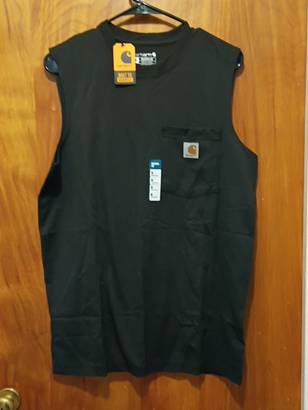 Carhartt Black Sleeveless Work Pocket Tee